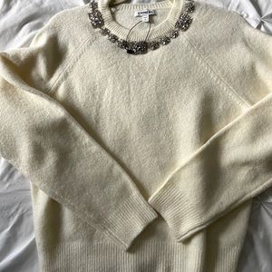Embellished Neckline Sweater